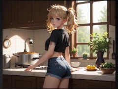 Step Sister Seduces Step Brother in the Kitchen (Voiceover Visual Novel) - Screenshot 4 of 16 - Sex Stories
