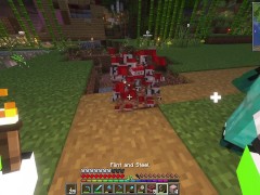 Needy femboy begs trans wife for attention by PvP in minecrsft
