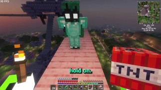 Needy femboy begs trans wife for attention by PvP in minecrsft