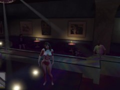 GTA 5: Amanda De Santa MILF Dancing Naked in Vanilla Unicorn Strip Club Sexy Nude Dance