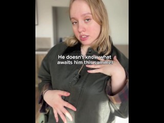 Chubby Blonde Teases with her Big Boobs