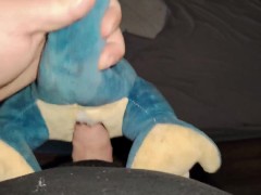 Playing with a dirty and smelly dinosaur