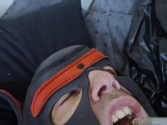 Tied Down & Drinking My Piss Straight from the Tube