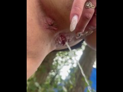 Peeing in the woods close-up - Screenshot 7 of 16 - Closeup