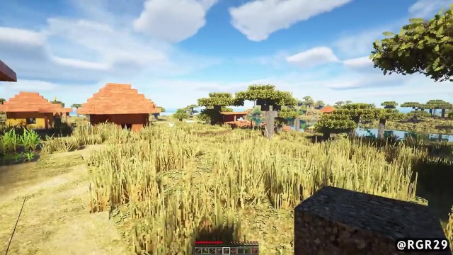 “我的世界 （Minecraft）4K Ultra Graphics”（我的世界 4K 超图形）游戏玩法 - Ray 追踪 （4K 240FPS - RTX 5090）