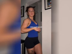Barely Legal Girl Leaks Pussy While Streaming Workout on Twitch