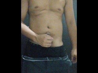 Hot Guy Jerking off at his Office Comfort Room
