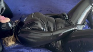 Latex vagina mask. Rubber gas mask fuck
