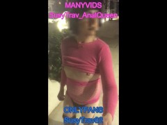 pink sissy slutwalk outdoor public exposed flashing tits bottomless