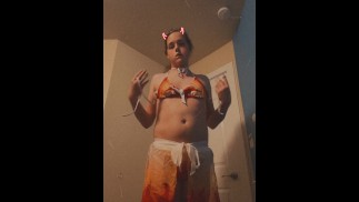 Demon Slayer femboy takes off his swimsuit for you