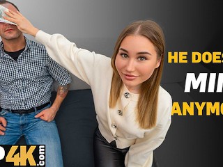 HUNT4K. I Closed my BF’s Eyes with Banknotes and Sucked Stranger’s Cock! I’m not that Shy