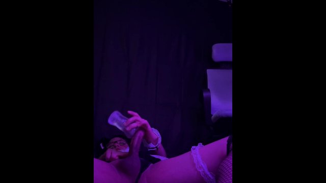 Femboy alone at home.