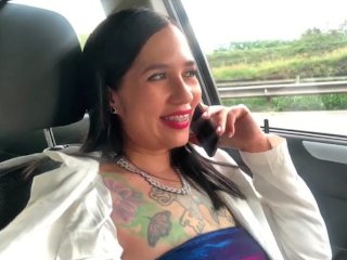 My boss dared me and I did it ! Masturbating in the car on the highway