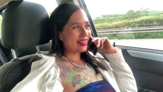 ¡ My boss dared me and I did it ! Masturbating in the car on the highway