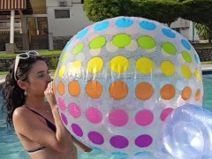 Inflating and swimming with inflatable objects (full video on C4S / MV / OF / Membersite)