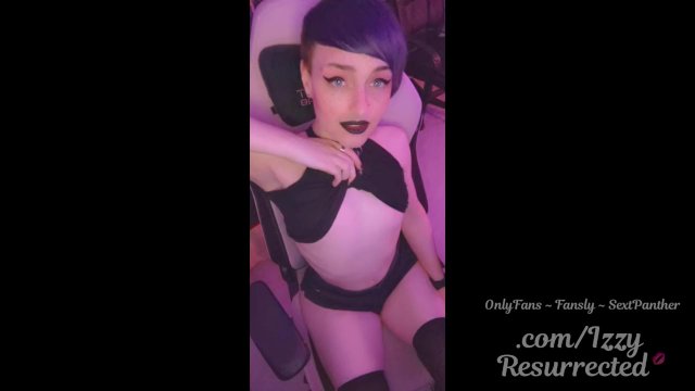 Trans Goth Girl Shows Off Her Tits & Ass