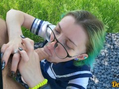 cute schoolgirl with glasses loves sex after school