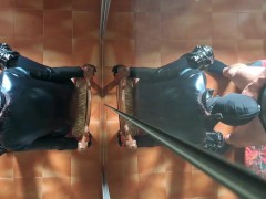 Milf chairtied, throatfucked with ring gag and throatpie