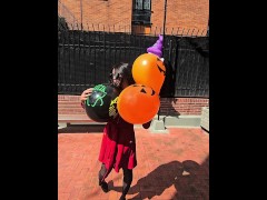 Halloween Balloon Walk and Game (full video on C4S/MV/OF/Membersite)