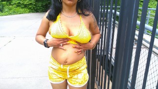 THIS SOLO FEMALE PORNSTAR IS BLOCKING THE ROAD PUBLIC EXOTIC BROWN SKIN COSPLAY
