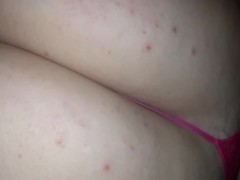 Beating my dick off in between my stepsister fat ass butt cheeks 😈