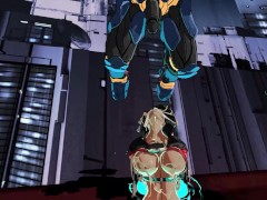 Cyberpunk Slut Fucking Monster Cock Robot - Hentai Cartoon