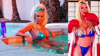 Kinky Horny Blonde Brittany Andrews Rubs Her Tits And Twat!