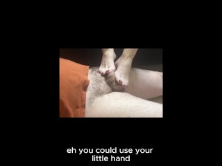 Дрочка ногами для твоего крошечного члена