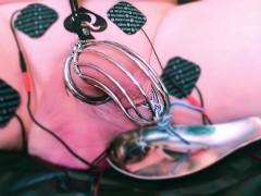 ASMR Humming Electric BDSM Short with Drone Humming - QoS Cuckold BBC Sissy Chastity Cage Precum