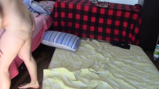 Amateur wife dances naked around the house.