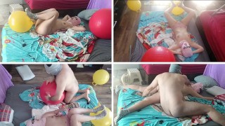 Blowjob with amateur wife, hairy pussy, big ass. Sensual massage of a hot couple with oil on the bod