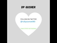 Two holes stuffed, pussy squirting. ginger bbw cums hard from the fullness