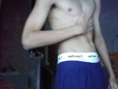 TAKING SHIRT OFF BICEPS WHITE BOXER BIG PECTORALS HUGE COCK
