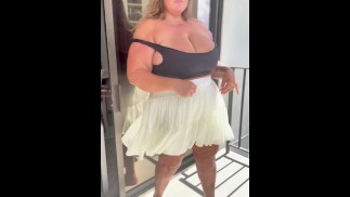 BBW MILF big fat tits tease