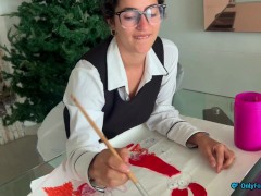 mientras ella pinta yo le entierro mi pincel 2/16