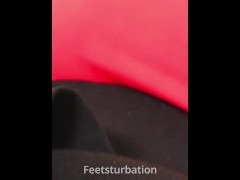 Shoe dangle and wet pussy