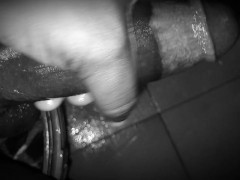 Oiled Horny Guy Masturbating Big Black Dick While Moaning - Screenshot 14 of 16 - Solo Guy