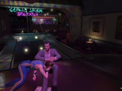 Chun-Li Sucks Raw Michael's Dick in Vanilla Unicorn Strip Club! Blowjob! GTA Free Porn