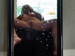 Drenched my mirror in cum