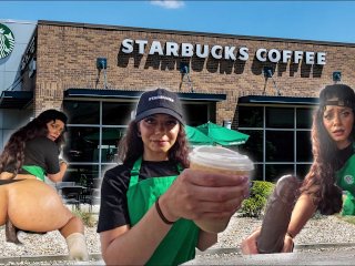 Starbucks worker gets fucked by customer