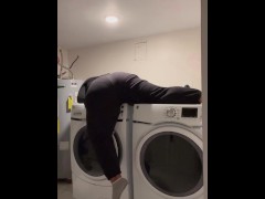 Grinding My CLIT On The Washer In Slow Motion!