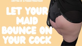 Your Big-Booty Maid Bounces On Your Cock Like A Whore While Handling Your Morning Wood