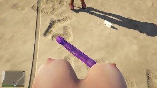 Naked Amanda Dance for Stripper in the Beach! GTA Free Porn
