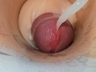 Camera Deep inside Tight Pussy Captures Huge Cum Explosion