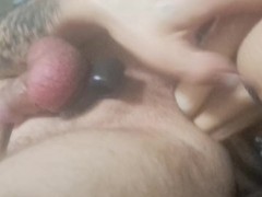 Double stuffing my ass with toys