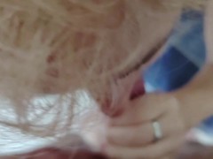 I take his cock between my teeth and swallow the cum