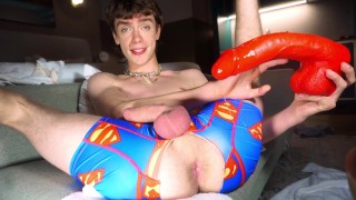 My New Giant Red Dildo From Mr Hankeys Toys