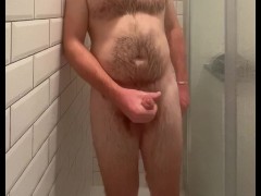 Hairy Big Belly Dad Jerks Uncut Weiner