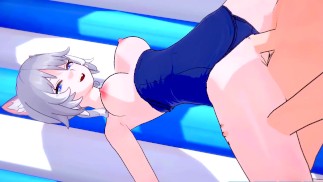 Шифр делает ее киску мокрой от пляжного траха - Honkai Star Rail