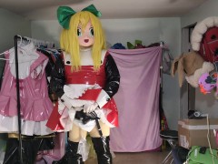 Kigurumi Mask Crotch Breathing Tubes PVC Cosplay Breathplay Vibraitor